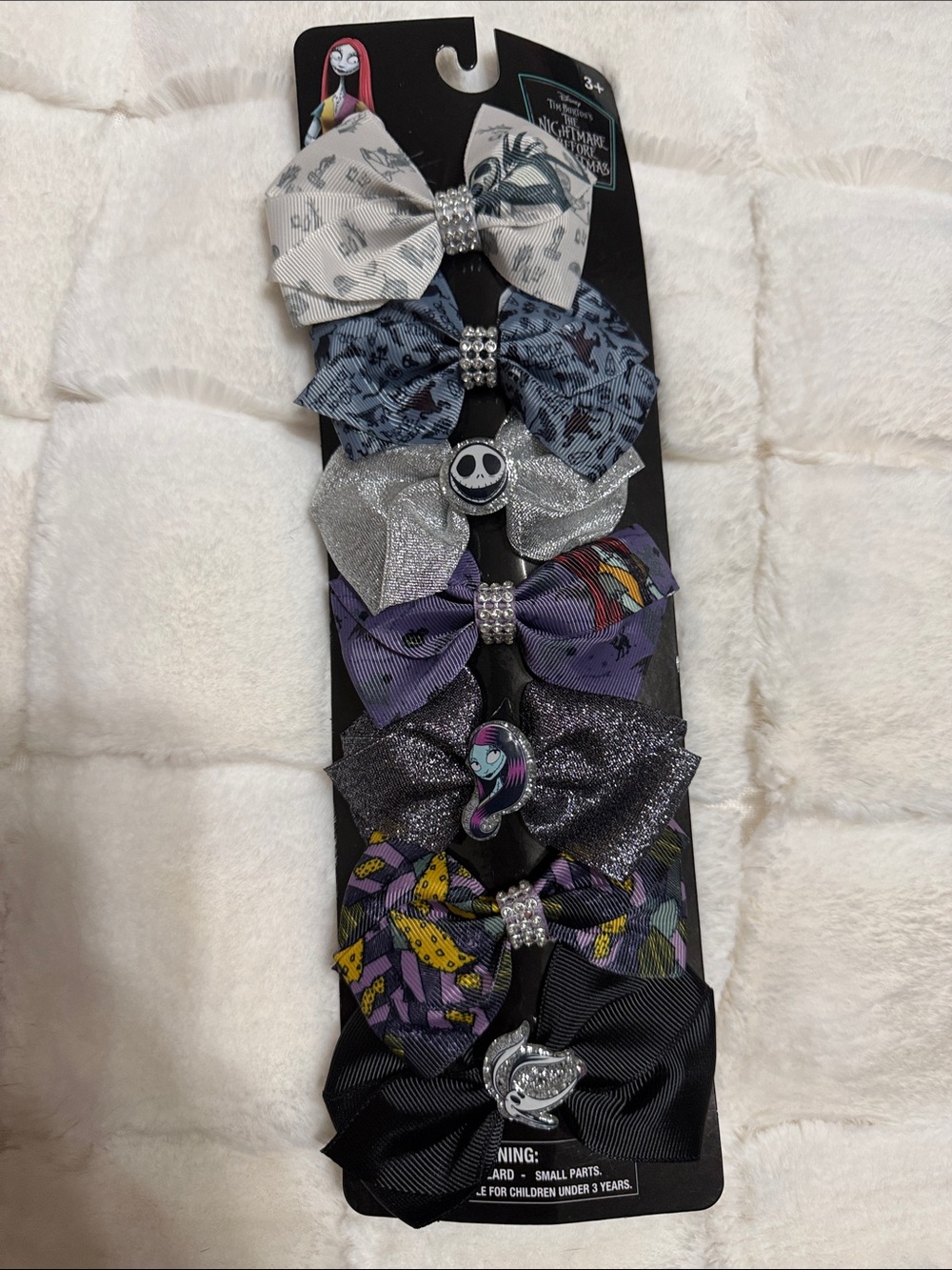 Nightmare Before Christmas Girls' Bow Hair Clips – Multi Pack of 7 - Picture 1 of 3